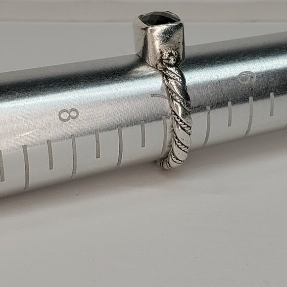 Lori Bonn Green Topaz Sterling Silver Ring, Size 6.75 - Picture 9 of 10